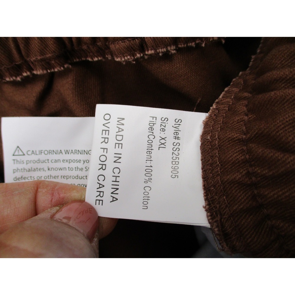 Fashion Nova Cargo Pants Men 2XL Brown Practical Baggy Utility - Picture 13 of 14